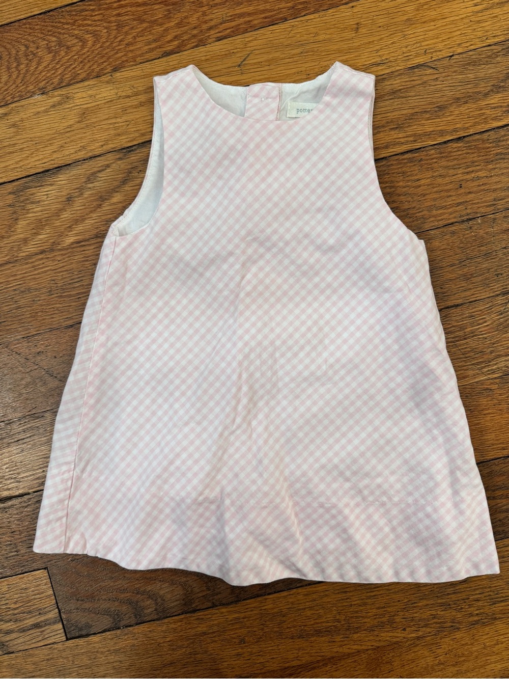 Pottery Barn Kids Pink Gingham Sleeveless Dress